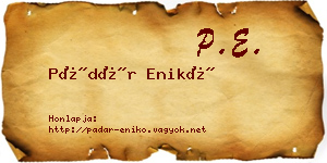 Pádár Enikő névjegykártya